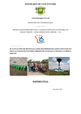 Republique De Cote D'ivoire Rapport Final