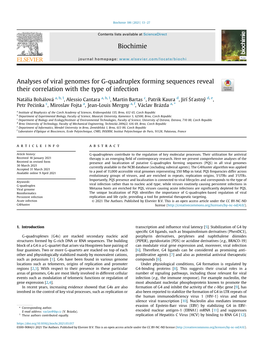 Analyses of Viral Genomes for G-Quadruplex Forming Sequences Reveal Their Correlation with the Type of Infection