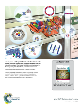 Functional Protein Nanostructures: a Chemical Toolbox