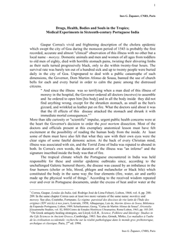 Drugs, Health, Bodies and Souls in the Tropics; Medical Experiments in Sixteenth-Century Portuguese India