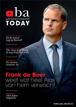 Frank De Boer Weet Wat Heel Ajax Van Hem Verwacht