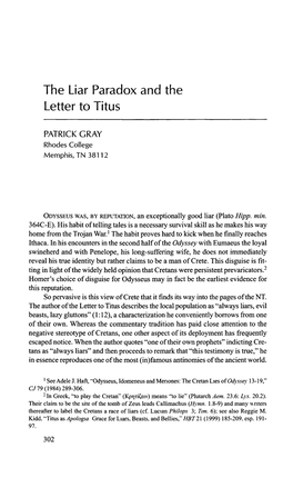 The Liar Paradox and the Letter to Titus