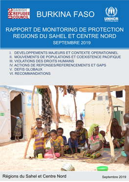 Rapport De Monitoring De Protection, Région Du Sahel