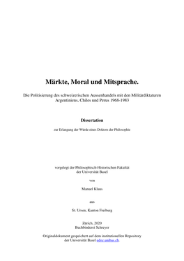 Dissertation Manuel Klaus