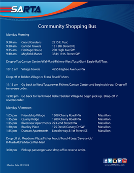 Community Shopping Bus