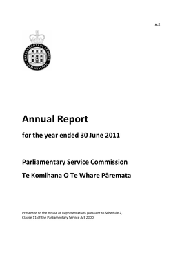 Annual Report for the Year Ended 30 June 2011