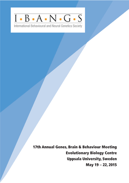17Th Annual Genes, Brain & Behaviour Meeting Evolutionary