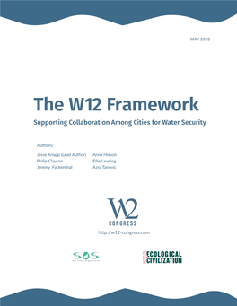 The W12 Framework Supporting Collaboration Among Cities for Water Security