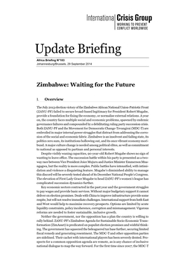 Zimbabwe: Waiting for the Future