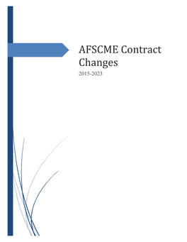 AFSCME Contract Changes 2015-2023