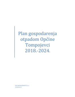 Plan Gospodarenja Otpadom Općine Tompojevci 2018.-2024