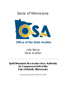 Spirit Mountain Recreation Area Authority Financial Statements And