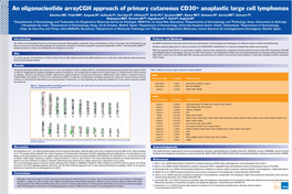 An Oligonucleotide Arraycgh Approach Of