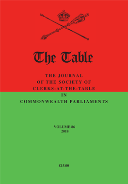 The Table, Volume 86, 2018