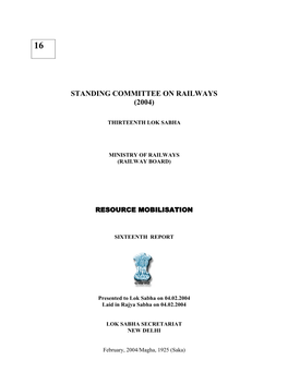 Standing Committee on Railways (2004)