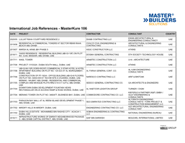 International Job References - Masterkure 106