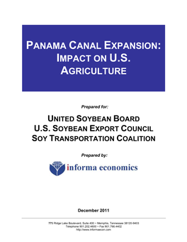 Panama Canal Expansion: Impact on U.S