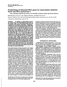 Factor and RNA Polymerase I