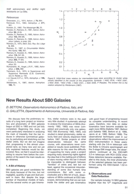 New Results About SBO Galaxies O