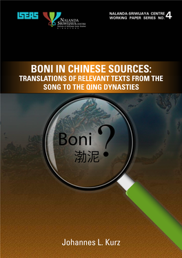 Boni in Chinese Sources: Translations of Relevant Texts from the Song to the Qing Dynasties