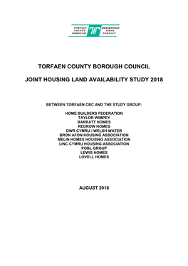 Torfaen County Borough Council Joint Housing Land Availability Study 2018