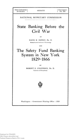 State Banking Before the Civil War