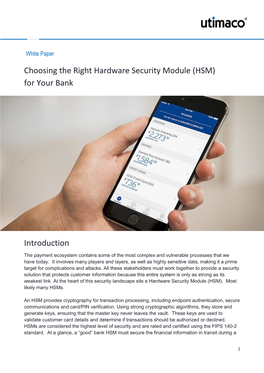 Choosing the Right Hardware Security Module (HSM) for Your Bank