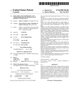 (12) United States Patent (10) Patent No.: US 8,298,756 B2 Condeelis (45) Date of Patent: Oct