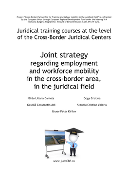 Joint Strategy Regarding Employment and Workforce Mobility in the Cross-Border Area