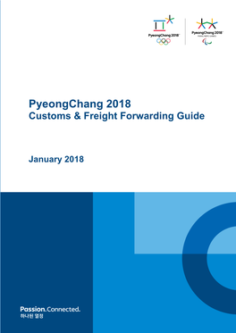 Pyeongchang 2018 Customs & Freight Forwarding Guide