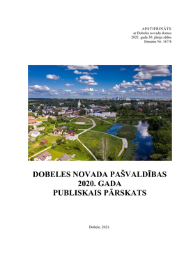 Dobeles Novada Pašvaldības 2020. Gada Publiskais Pārskats