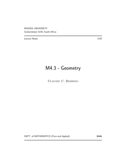 M4.3 - Geometry