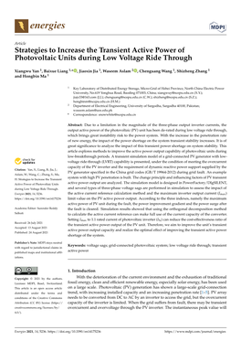 Strategies to Increase the Transient Active Power of Photovoltaic Units During Low Voltage Ride Through