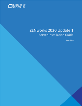 Zenworks Server Installation Guide Includes Information to Help You Successfully Install the Zenworks Primary Server Software on Windows and Linux Servers
