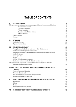 Table of Contents