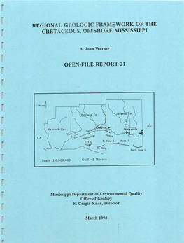 OF-21 Regional Geologic Framework of the Cretaceous, Offshore