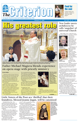 Father Michael Magiera Blends Experience on Opera Stage with Priestly Ministry
