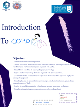 Objectives: • Give Introduction for Diffuse Lung Disease