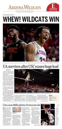 UA Survives After USC Erases Huge Lead