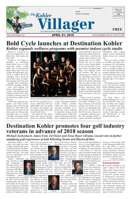 Bold Cycle Launches at Destination Kohler Kohler Expands Wellness Programs with Premier Indoor Cycle Studio Kohler Co