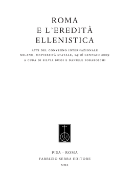 Roma E L'eredità Ellenistica