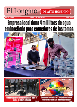 Empresa Local Dona 4 Mil Litros De Agua Embotellada Para Comedores De Las Tomas