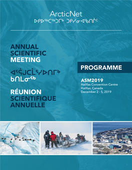 Conference Programme 2019 Arcticnet Scientific Meeting