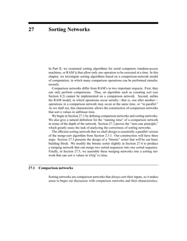 27 Sorting Networks