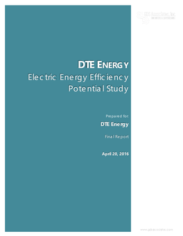 2016 DTE Electric EE Potential Study