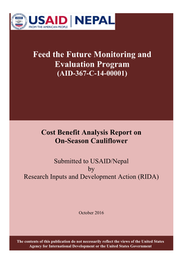 Feed the Future Monitoring and Evaluation Program (AID-367-C-14-00001)