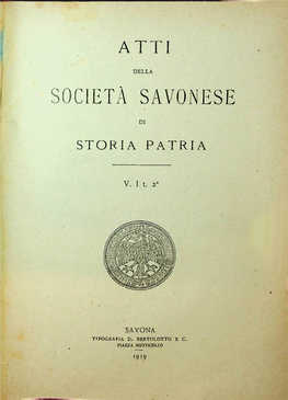 Società Savonese Di Storia Patria