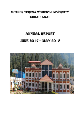 ANNUAL REPORT June 2017 – May 2018