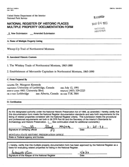 Nk Signature of the Eeper of the National Register Date NPS Form 10-900-A OMB Approval No