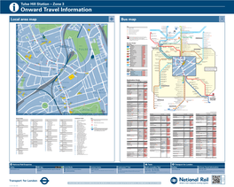 Tulse Hill Station – Zone 3 I Onward Travel Information Local Area Map Bus Map